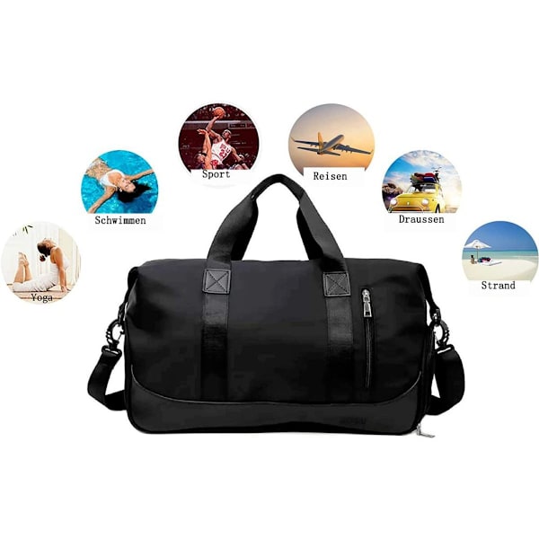 Sportsbag for menn og kvinner weekender bære treningsbag over