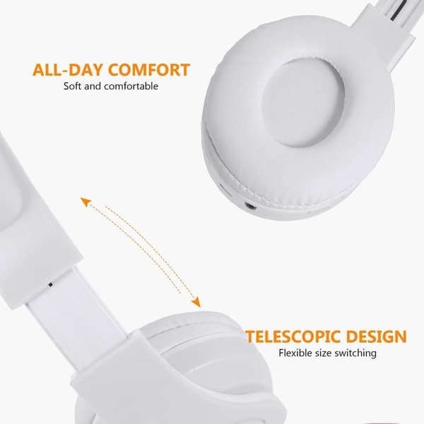 Bluetooth Katteøre Hovedtelefoner Gaming Headset Hovedtelefoner med LED-lys til