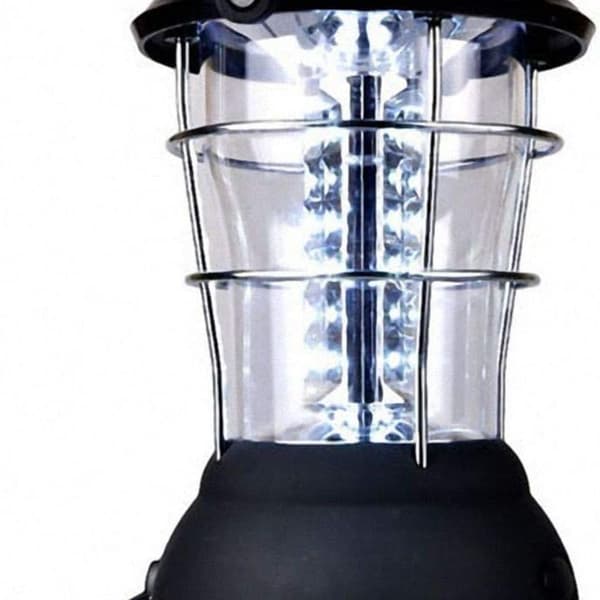 Dynamo 36 LED Hodelykt Oppladbar 5 Moduser Veiv Solcellelykt