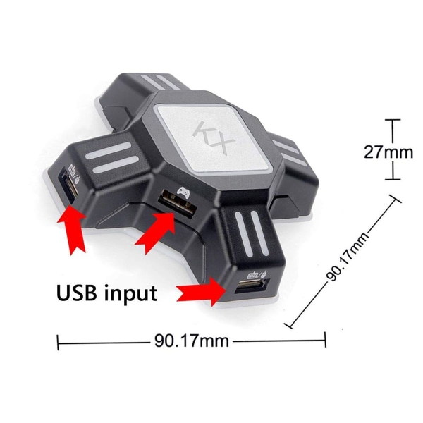 Gamepad til tastatur- og musekonverteradapterbokser kabelkabel for Nintendo