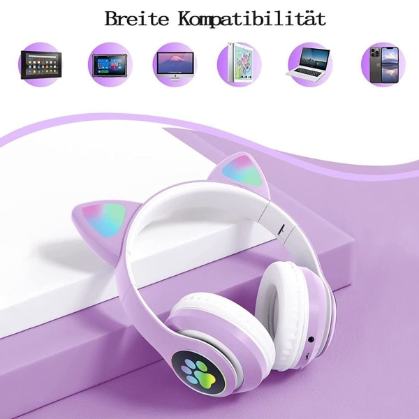 Bluetooth-hodetelefoner til barn, sammenleggbare gutte-/jentehodetelefoner