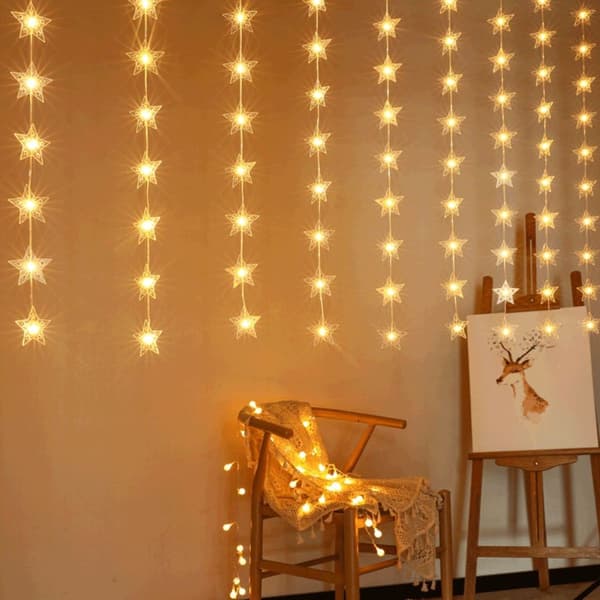 Eventyrlige julelys LED-stjernesnorlys med fjernkontroll KLB