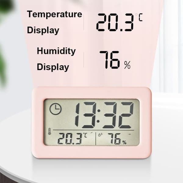 YD005 Mini ohut LCD-lämpötila- ja kosteusmittari (musta)