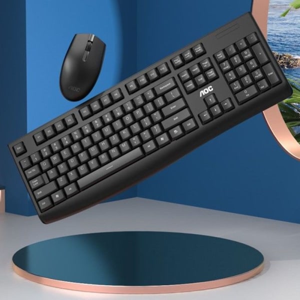 Trådlöst tangentbord och mus Combo 2.4G i full storlek