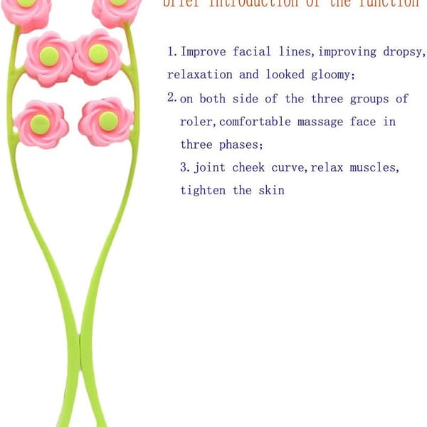 Ansigtsmassager, Ansigtsmassager, Blomstermassage Rulle til V-Pink
