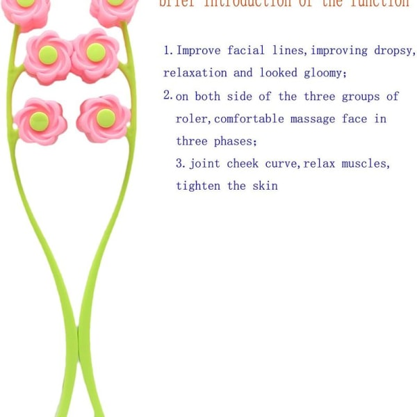 Ansigtsmassager, Ansigtsmassager, Blomstermassagerulle til V-Pink