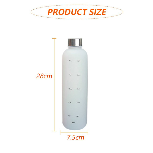 1000 ml genanvendelig Tritan vandflaske, hvid KLB