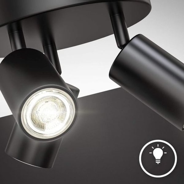 LED-kattovalaisimet 3 lamppua kiertävä kiertävä lamppu ei sisälly