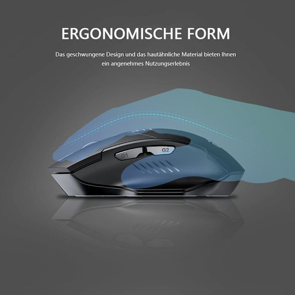 Bluetooth-mus, INPHIC Multi-Device Silent laddningsbar Bluetooth trådlös mus