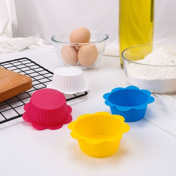 20 stk. DIY bageform Macaron blondemønster silikoneform til kagekop budding