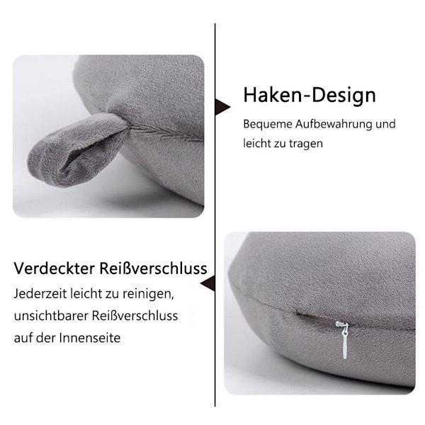 Hyggelig rejsepude, perfekt memory foam nakkepude, støttepude,
