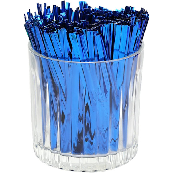 800 stk. 10 cm Metal Twist Ties (Blå) til Kaffeposer, Slikposer, Konfektposer, Kager, Festtilbehør, Twist Ties, Julepynt