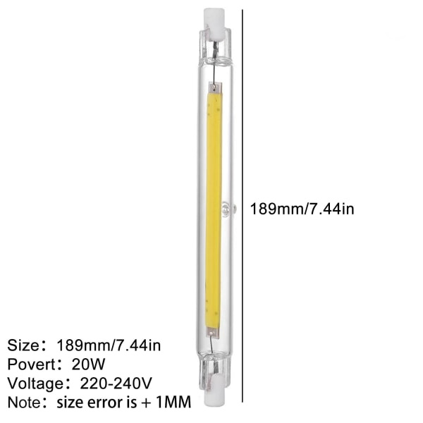 LED R7s COB 78mm 118mm Dimbara glasrör 15W 30W Lampbyte gulB 118mm