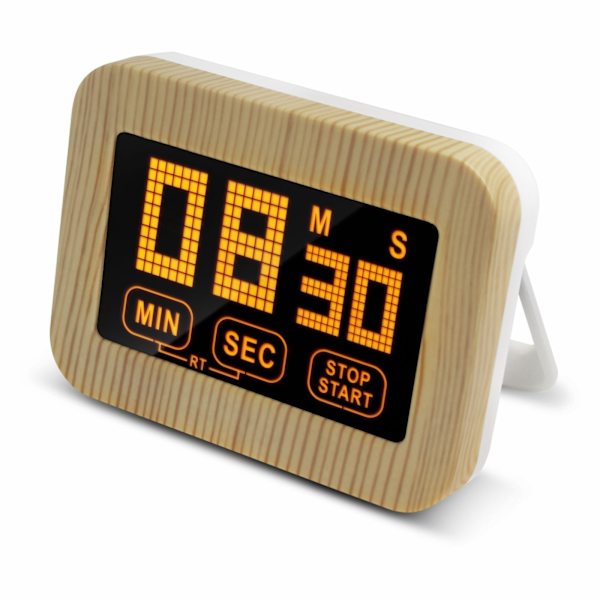 Køkken Timer, Digital LCD Display, med Stærk Magnetisk Stativ, Tæller Ned, Alarmur og Timerfunktion til Træningsstudie