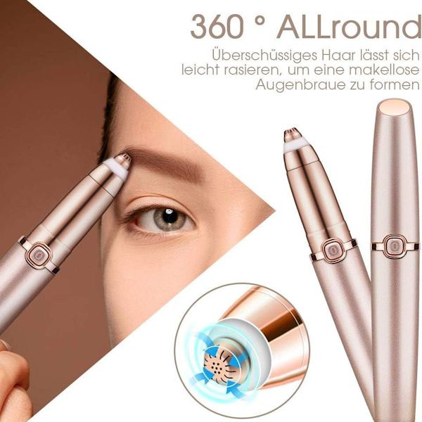 Øjenbryns trimmer, elektrisk øjenbryns barbermaskine, smertefri trimmer KLB