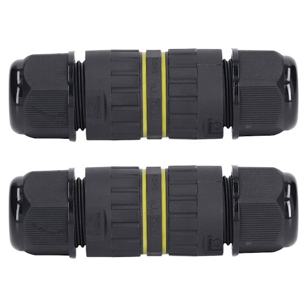 2-pack trädgårdskoppling M25 4-trådig IP68 KLB
