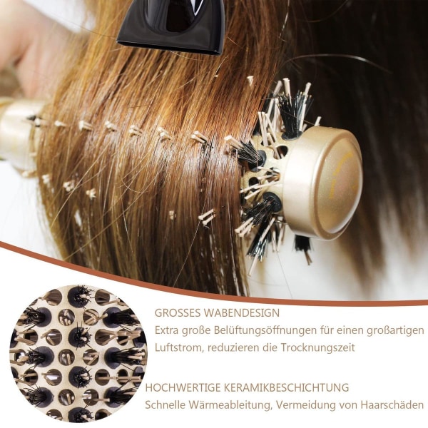 AIMIKE rund borste liten, nano thermal keramik & jonisk hårborste, KLB