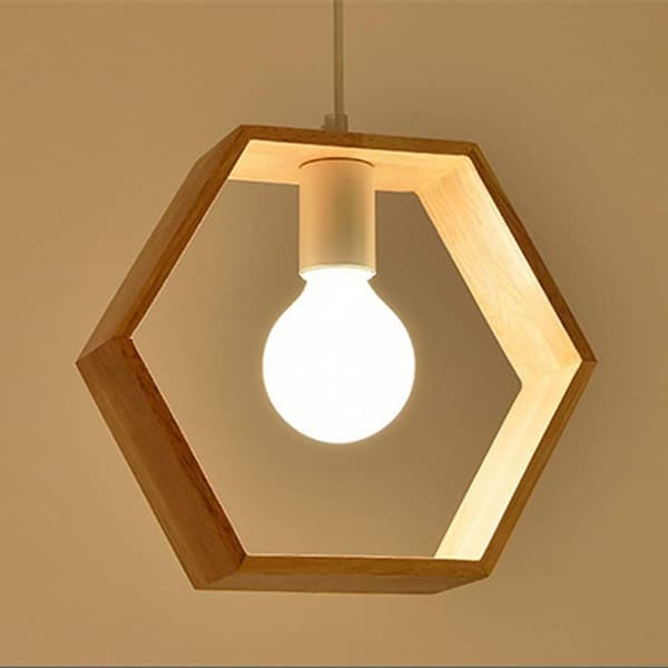 Industriel træloftlampe med ophængslys - Moderne Lumiere KLB-lampe