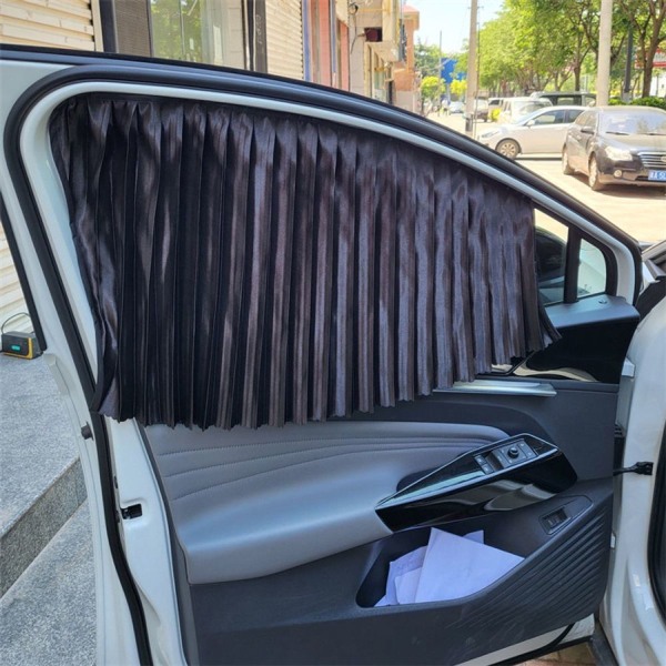 Solskjerming bilgardin UV-beskyttelse frontrute 2 stk svart KLB