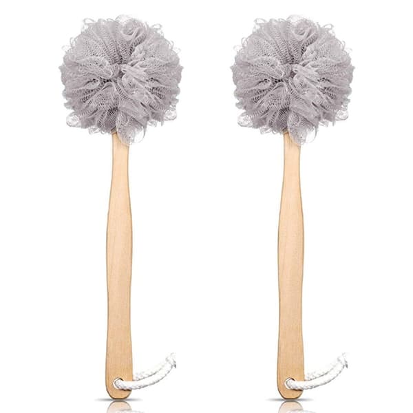 Loofah ryggskrubb för duschen | Bambukolfiber Grå