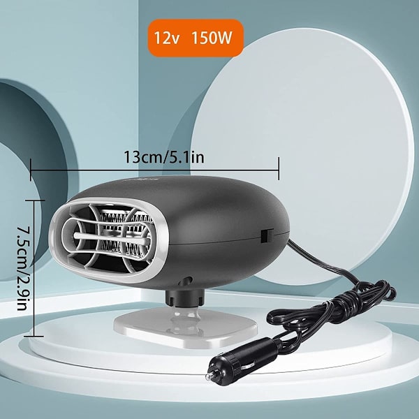 12V bærbar bilvarmer, 150W bilvarmer defroster, 2 i 1 bil