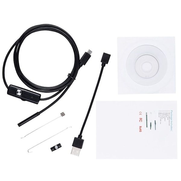 HKBTCH Endoskooppi, USB Android Endoskooppi Kamera 7mm 720P HD Zoomable Autofocus