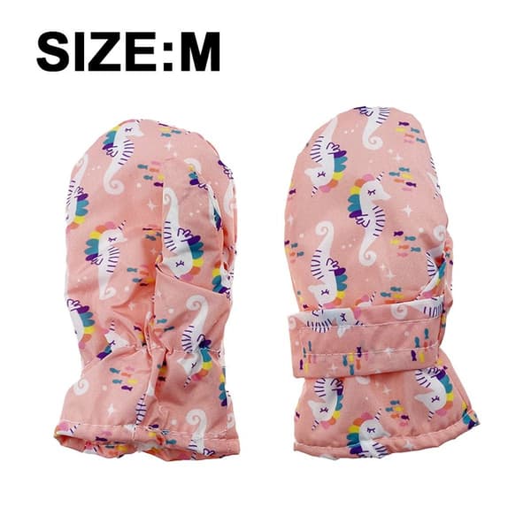 Nya tecknade mönster varma plus sammet vantar för barn Shape3