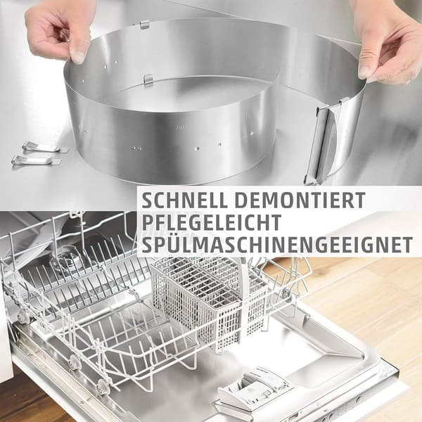Justerbar kakerings - rustfrie stålklemmer for fiksering - mer robust