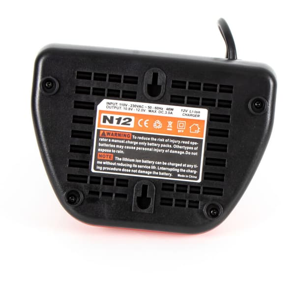 10,8V 3A litiumbatteriladdare för Milwaukee Tools N12 M12 KLB