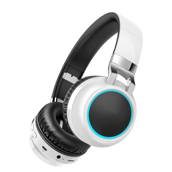 Bluetooth-hodetelefoner sammenleggbare trådløse, HiFi stereo headset blå