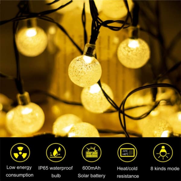 30 LED solcellslingor, superljusa LED-slingor KLB