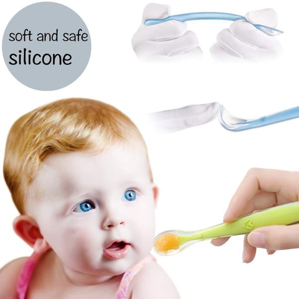 Silikone babyske, babyske 4-delt ske,