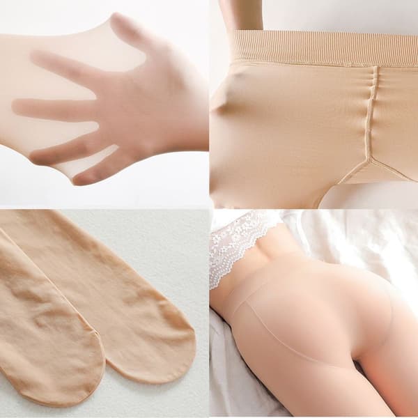 Sexiga strumpbyxor i 3-pack, elastiska, ljus hudfärg KLB