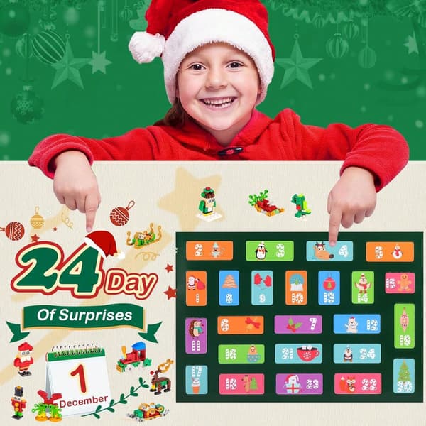 Eventkalender 2024 Nedtællingskalender Blindbox, Jul-scene, Kalender Blindbox Salut