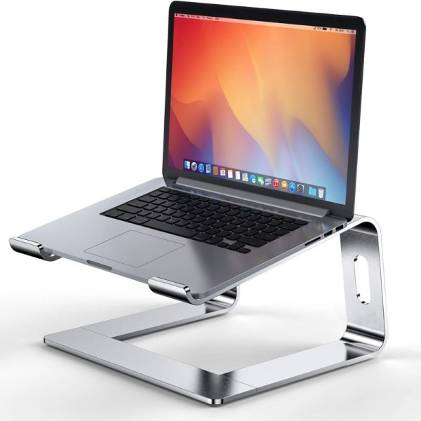 Laptopställ, ventilerad bärbar datorhållare i aluminium, mer ergonomisk