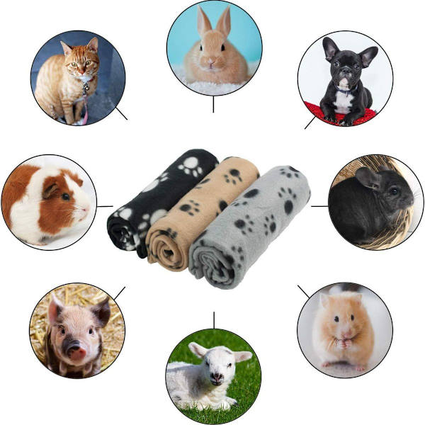 Digiflex 3 x Stora Hund Katt Husdjur Mjuka Fleecefiltar 68cm X 92cm KLB