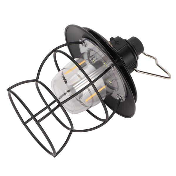 Vintage LED-campinglykta, 3 ljuslägen, USB-driven KLB