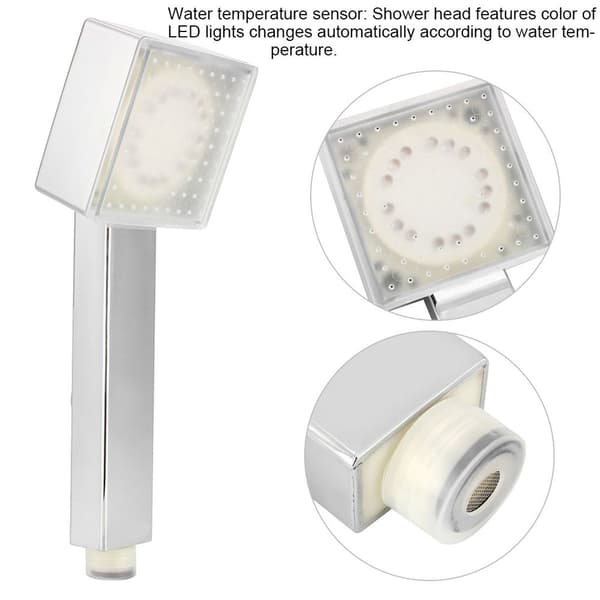 Håndbruser med 3-farvet temperaturstyring og LED-lys KLB