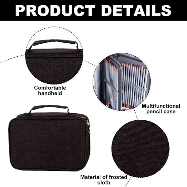 Pennfodral i polyester, svart, KLB
