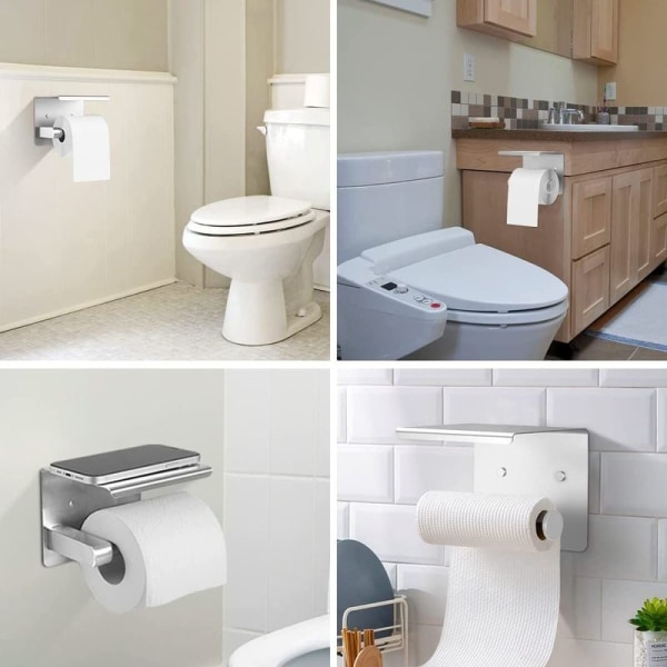 ASOFTY WC-paperiteline, jossa hylly, itseliimautuva WC-paperiteline