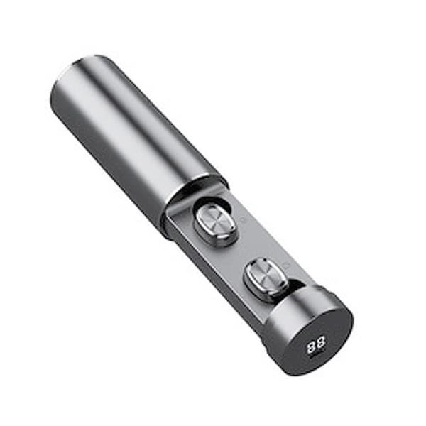 Bluetooth trådlösa sport-headset med LED-display grå