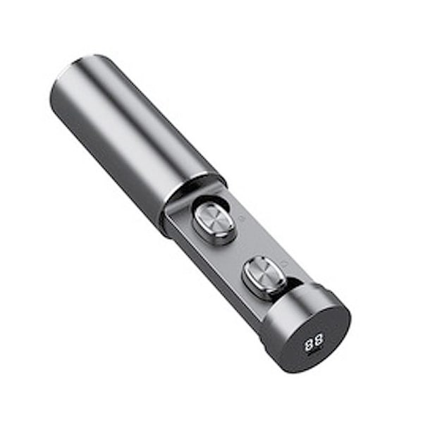 Bluetooth trådløst sports-headset med LED-display grå