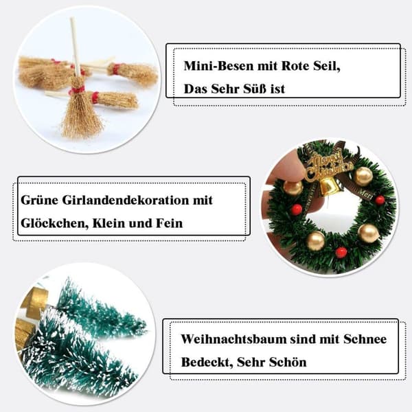 Nisse Dør Julepyntsett, Nisse Dør Nissedor med Tilbehør, Hus KLB