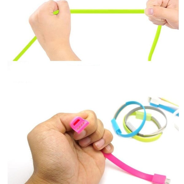 21 cm Creative Wearable Armbånd til iPhone Datakabel iOS Apple Pink KLB