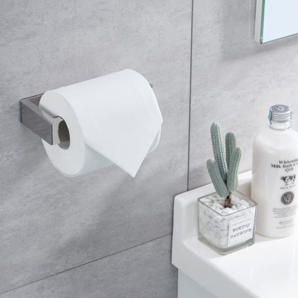 WC-paperiteline ilman porausta, kromattu 304 ruostumaton teräs