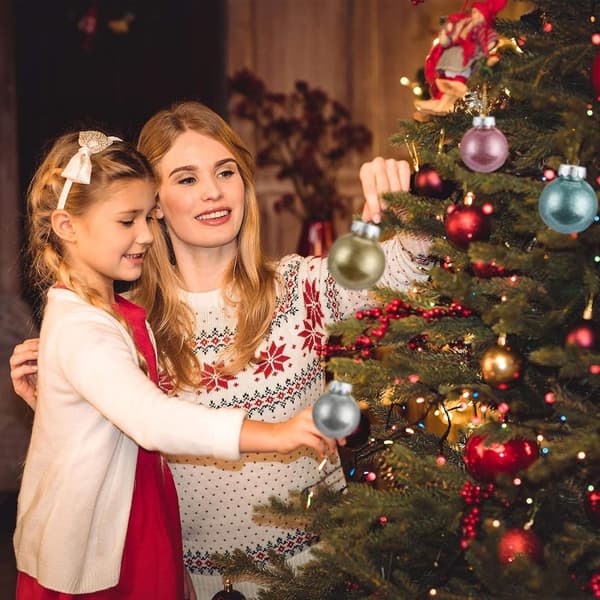30 stk. Uknuselige julekugler blå KLB