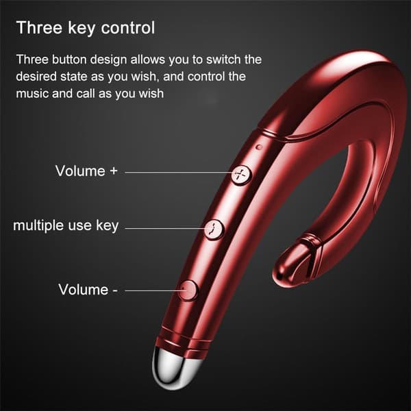 Business Bluetooth Handsfree Single Röd