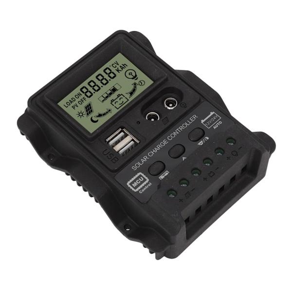 K1688 PWM Dubbel DC solcellsladdningsregulator med svart hölje KLB