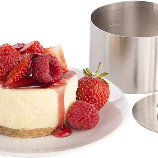 Dessert ring, 4-delt serveringsring, serveringsring rustfritt stål sett, serveringsring,