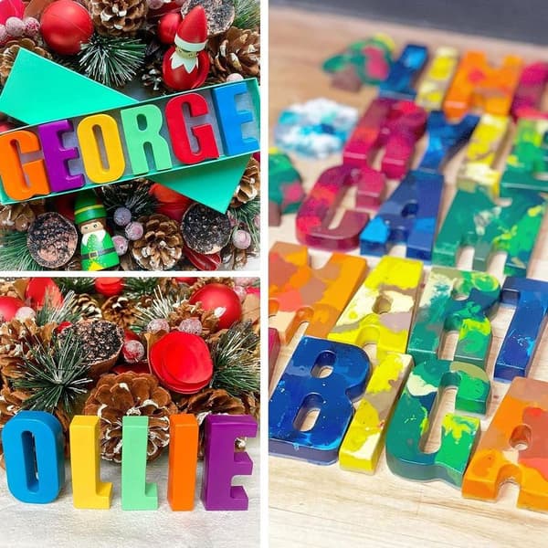 2PCS 26 Cavities Crayons Letters Silikonform Större Bokstäver Bakning
